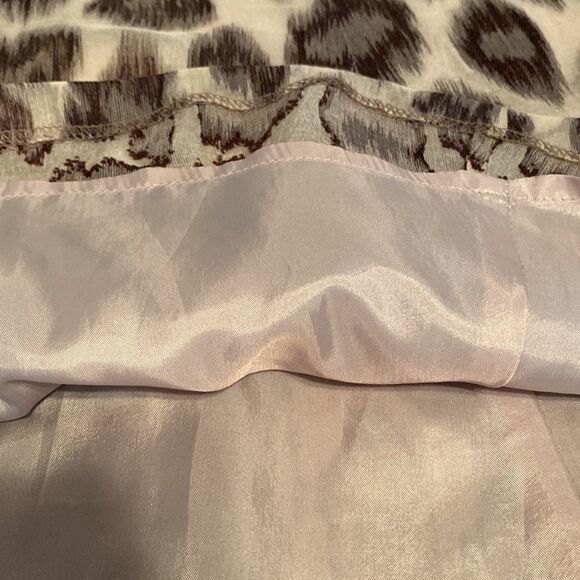 Talbots Linen/Silk Blend A-Line Animal Print Skirt - Picture 6 of 12